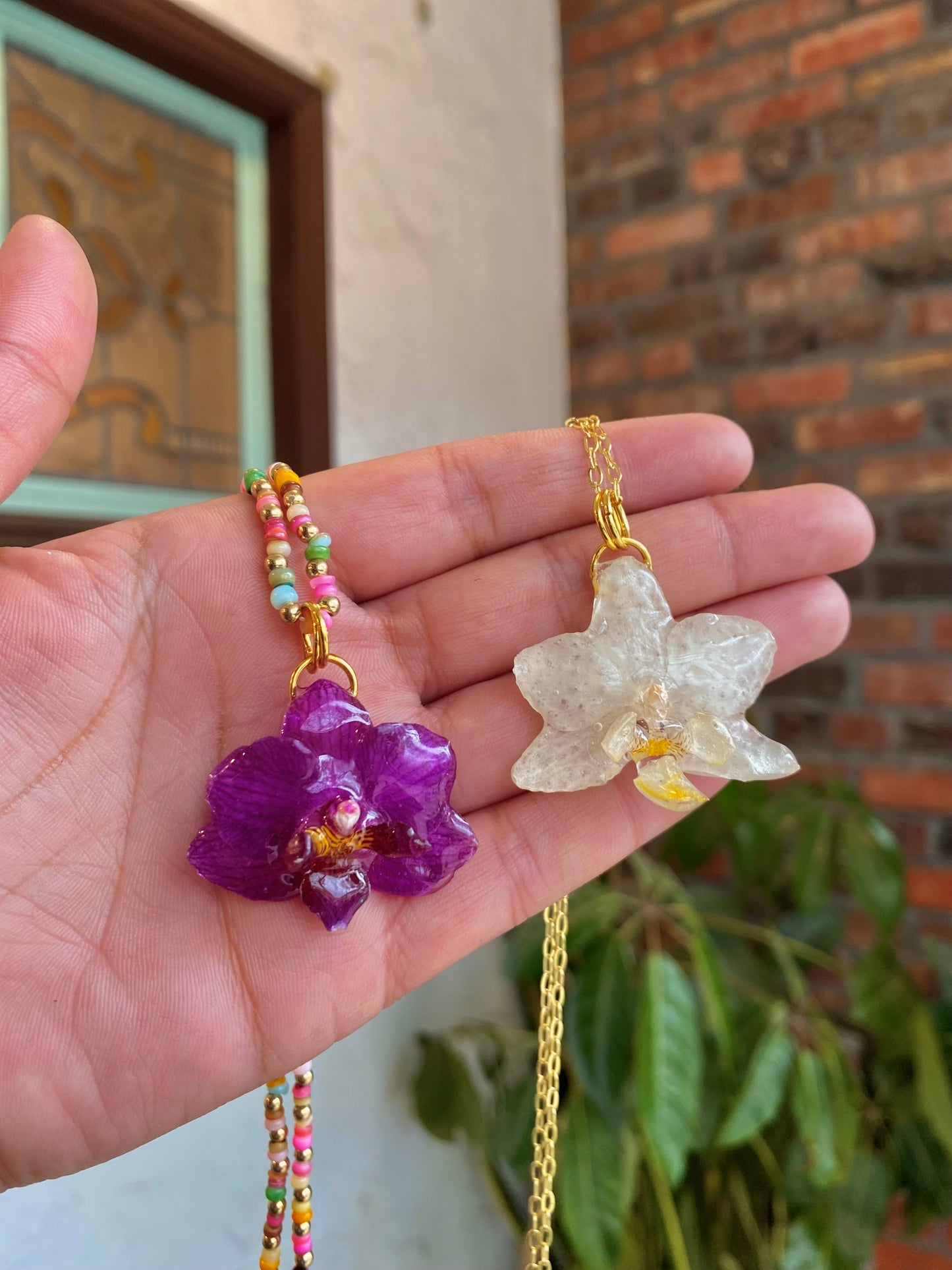 Orchid necklace