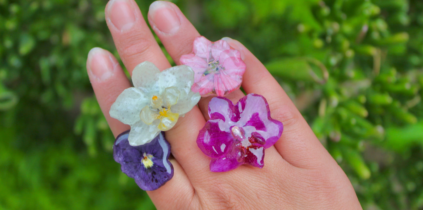 Genuine orchid rings