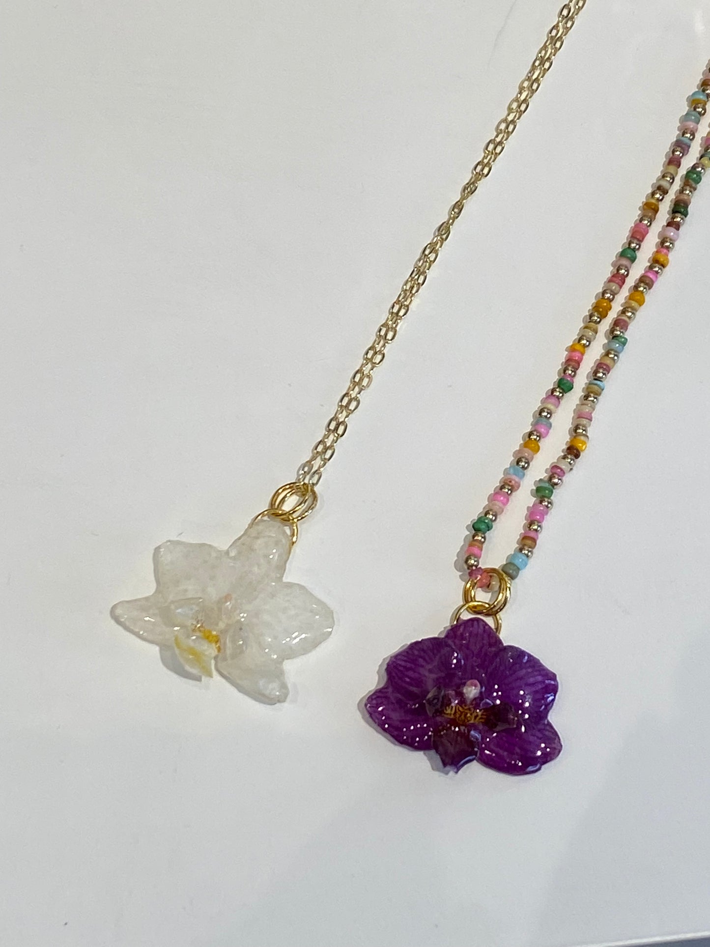 Orchid necklace