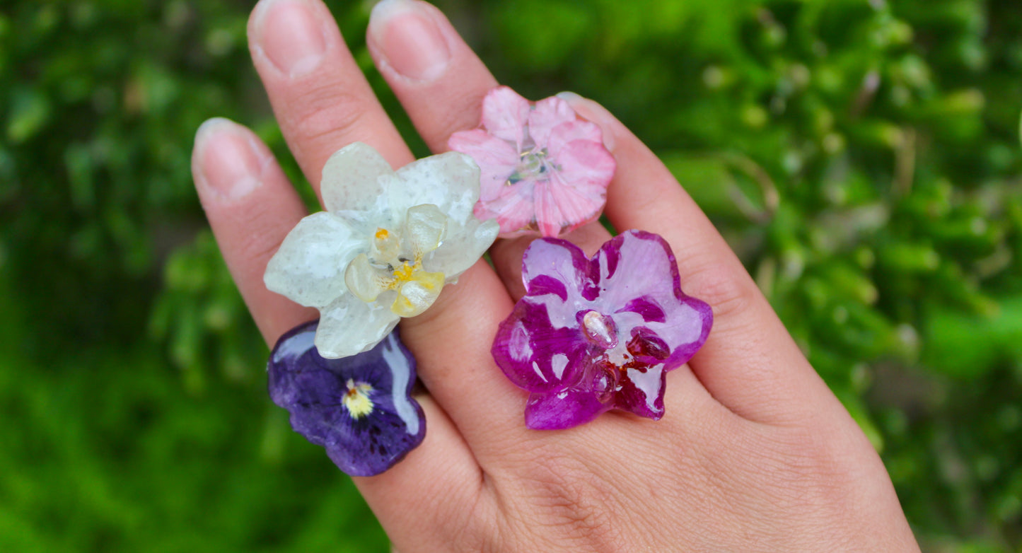 Genuine orchid rings