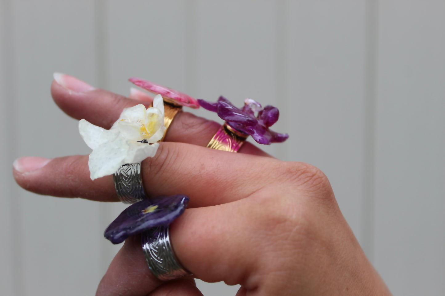 Genuine orchid rings