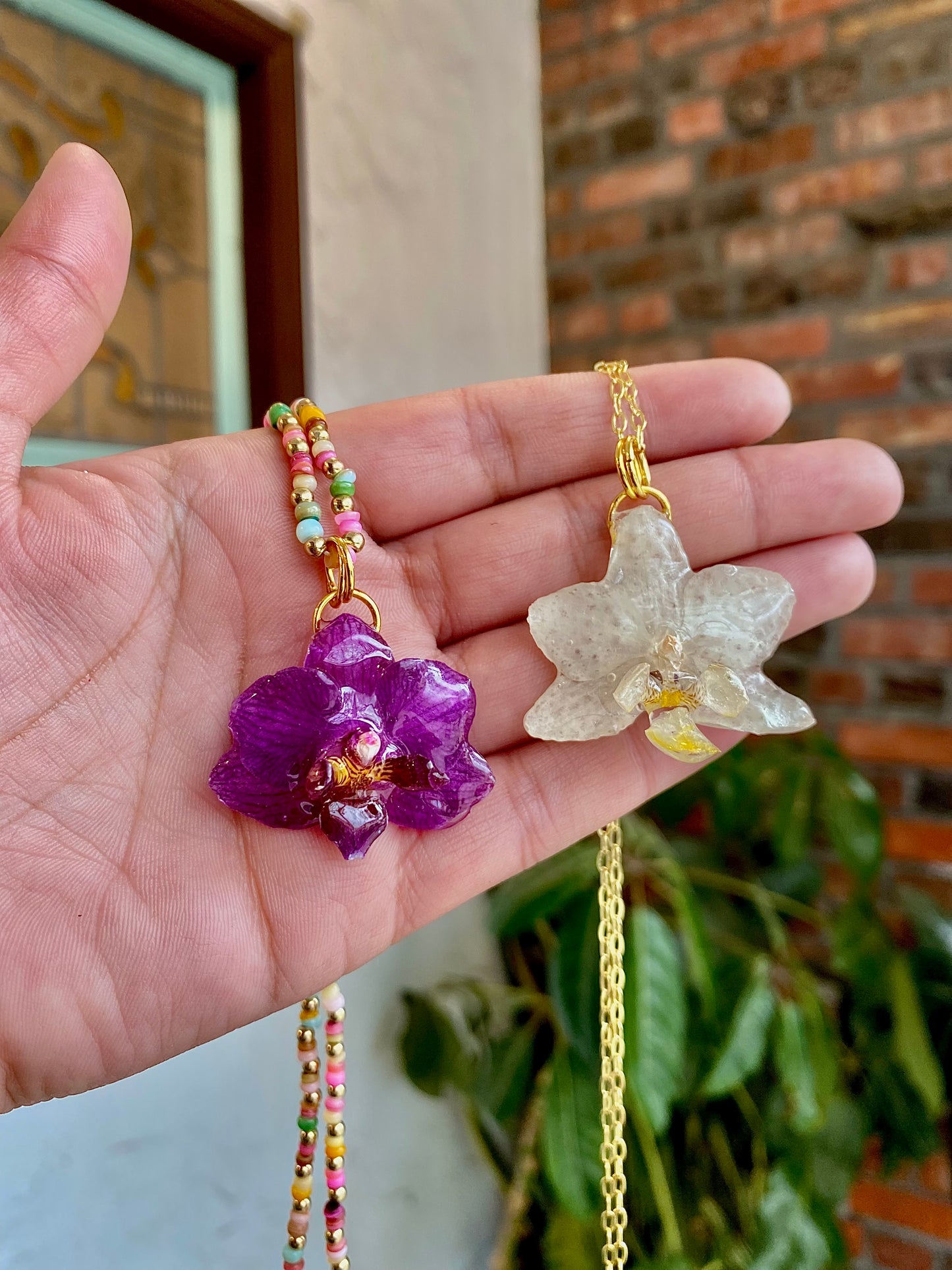 Orchid necklace
