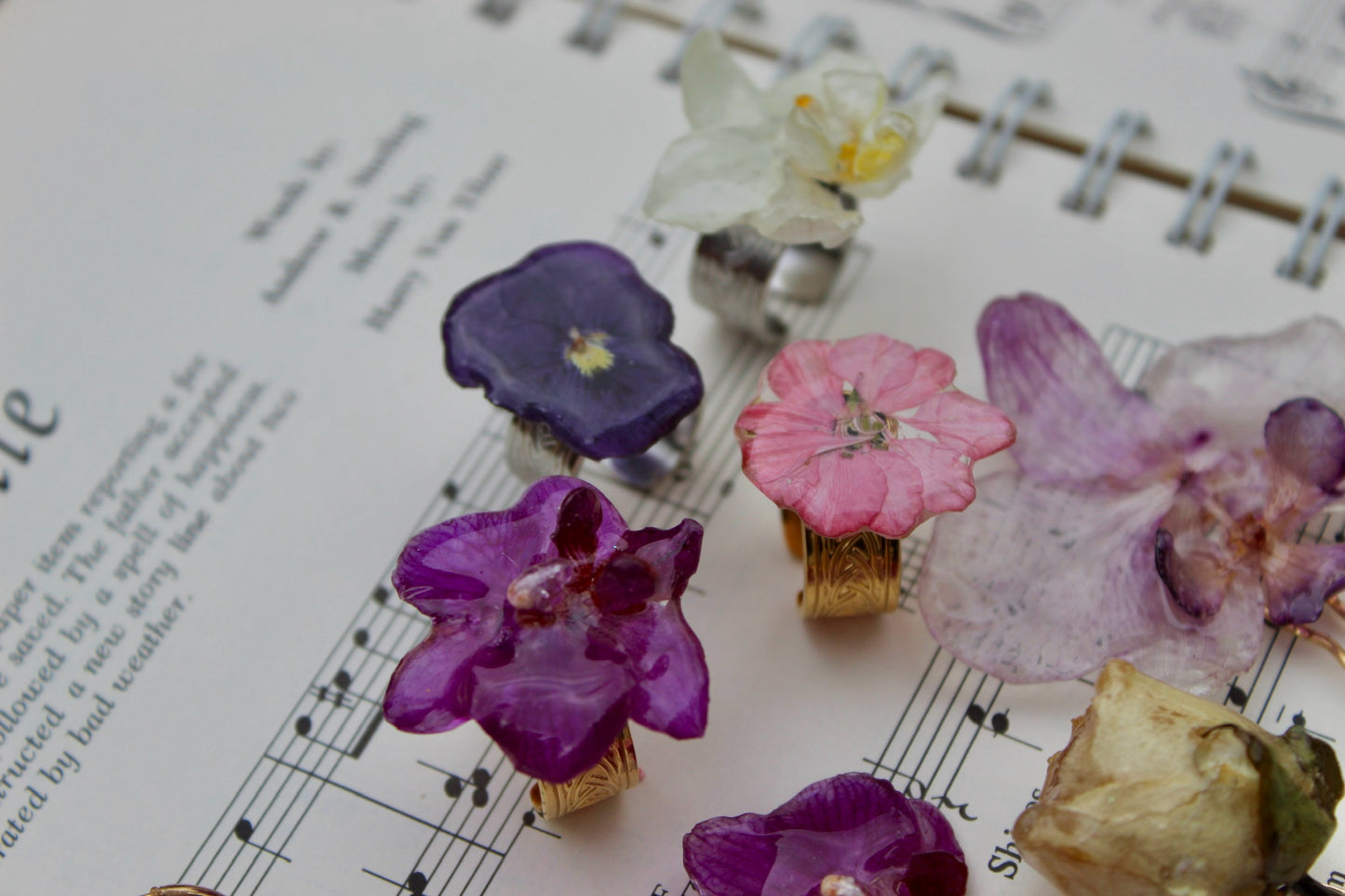 Genuine orchid rings