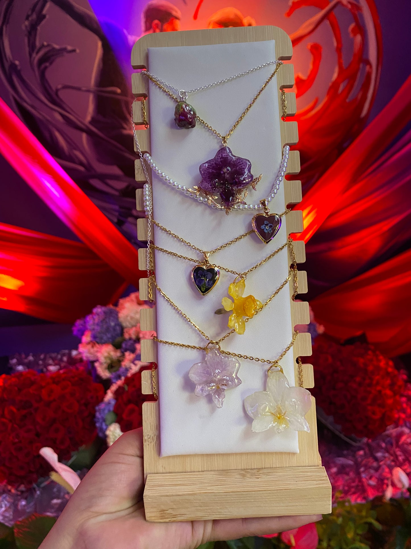 Orchid necklace