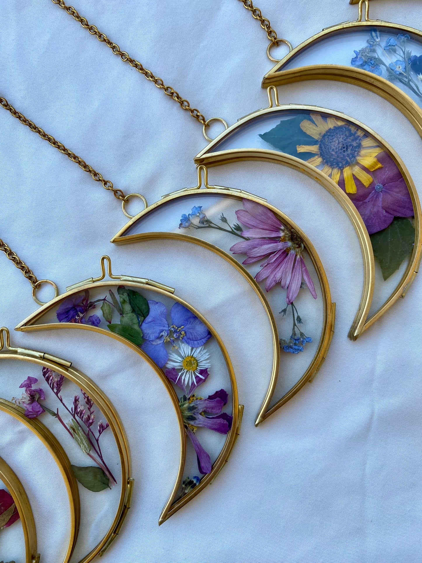 Mini Framed Floral Moons