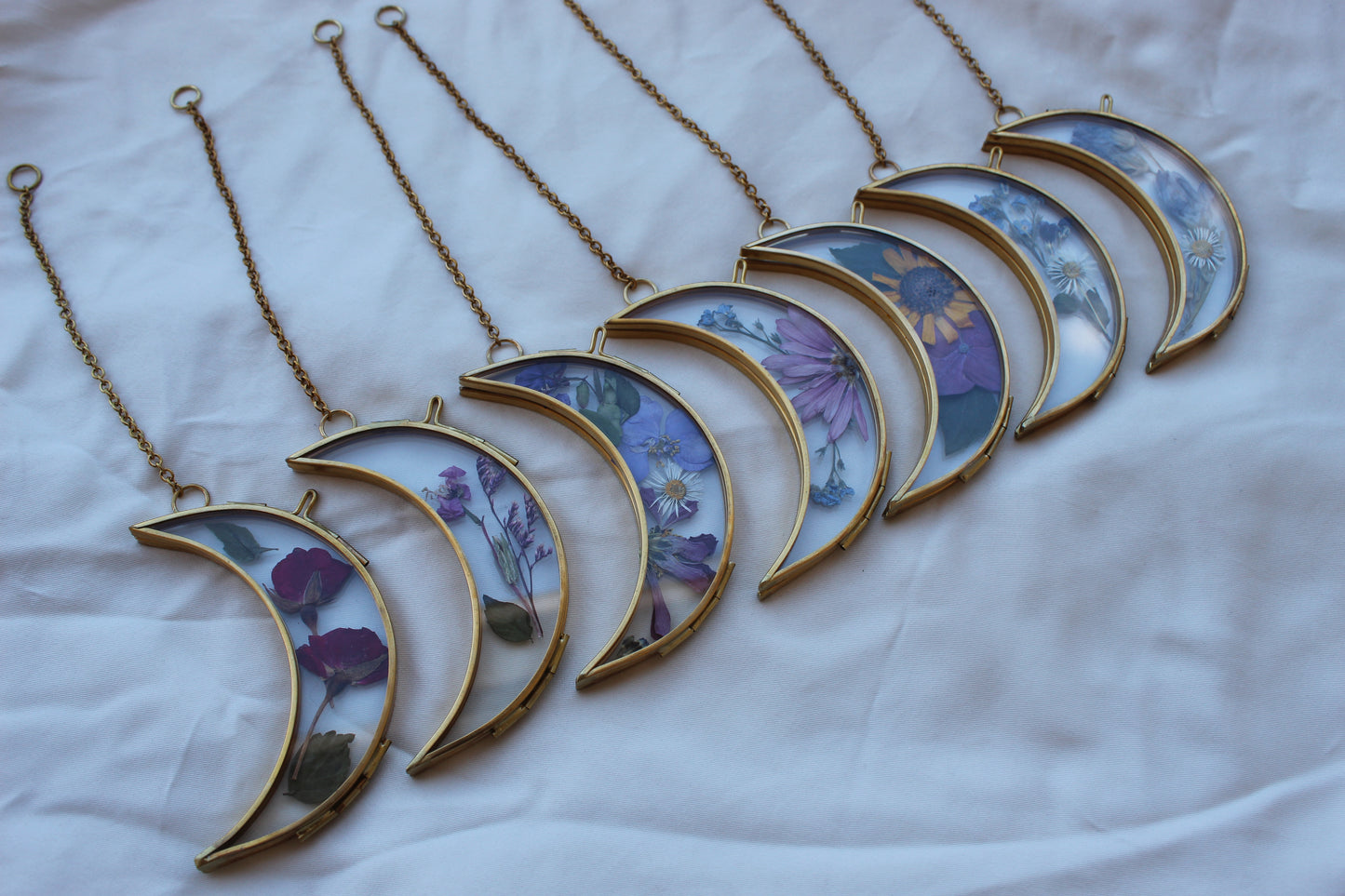 Mini Framed Floral Moons