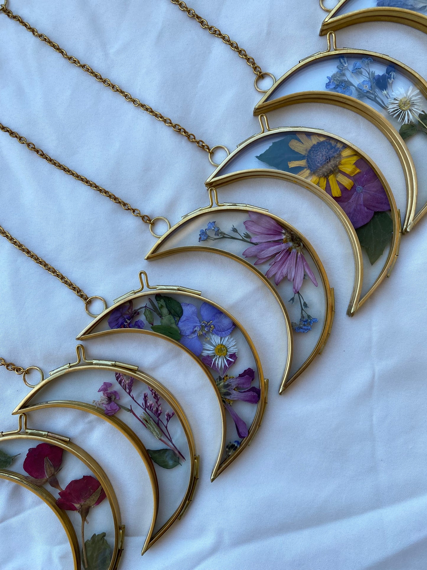 Mini Framed Floral Moons