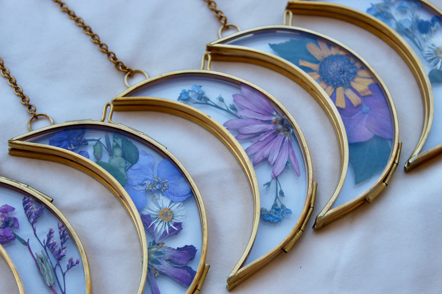 Mini Framed Floral Moons