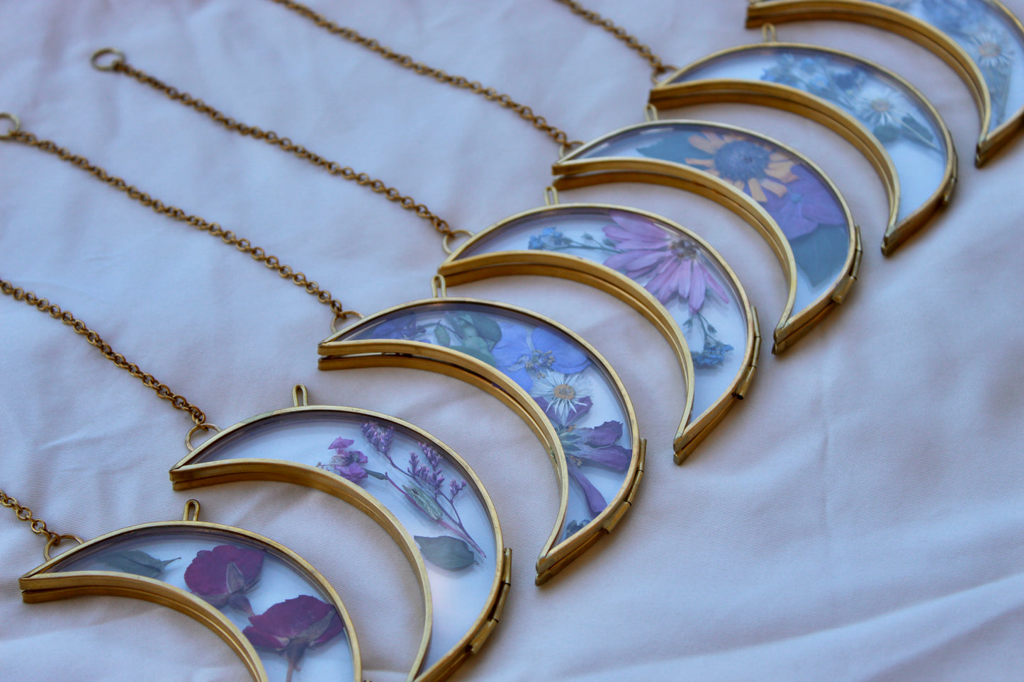 Mini Framed Floral Moons
